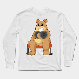 Bear Bodybuilding Dumbbell Long Sleeve T-Shirt